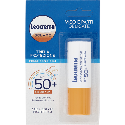 LEOCREMA SOLARE STICK VISO E PARTI DELICATE SPF50+ 12 ML