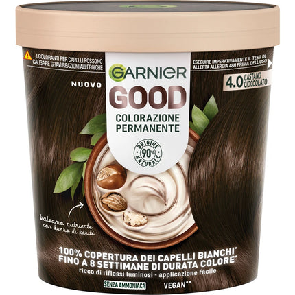 GARNIER GOOD 4.0 CASTANO CIOCCOLATO COLORAZIONE PERMANENTE SENZA AMMONIACA 160 GR