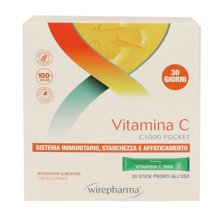 WIREPHARMA VITAMINA C SISTEMA IMMUNITARIO 30 STICKS INTEGRATORE ALIMENTARE