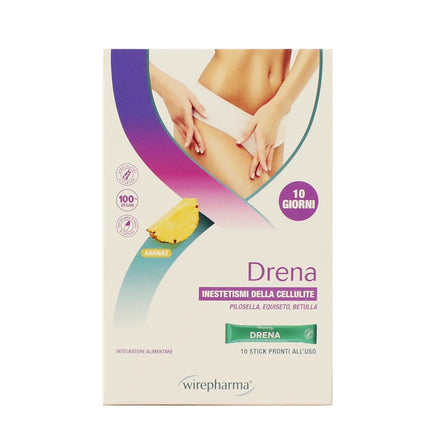 WIREPHARMA DRENA GUSTO ANANAS 10 STICKS INTEGRATORE ALIMENTARE