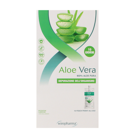 WIREPHARMA ALOE VERA 100% PURA 10 POUCH DA 70 ML INTEGRATORE ALIMENTARE