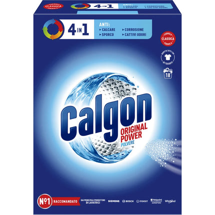 CALGON POLVERE 4 IN 1 ANTICALCARE ANTISPORCO ANTICORROSIONE ANTI CATTIVI ODORI 900 GR 18 LAVAGGI