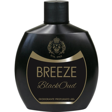 BREEZE DEODORANTE SQUEEZE PROFUMATO UOMO BLACKOUD LEGNO DI CEDRO E SPEZIE 100 ML 48H