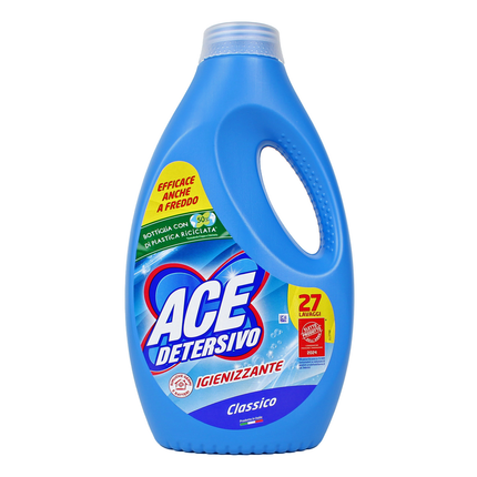 ACE DETERSIVO LAVATRICE LIQUIDO IGIENIZZANTE CLASSIVO 27 LAVAGGI