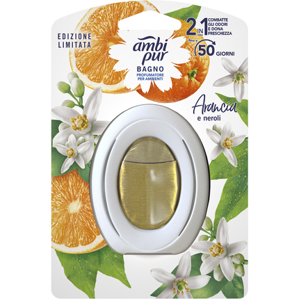 AMBIPUR BAGNO PROUMATORE PER AMBIENTI ARANCIA e NEROLI DURA FINO A 50 GIORNI