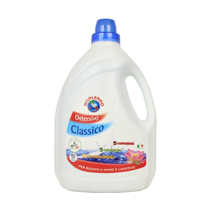 RISPLENDO DETERSIVO LIQUIDO BUCATO MANO e LAVATRICE CLASSICO 39 LAVAGGI 3 LT