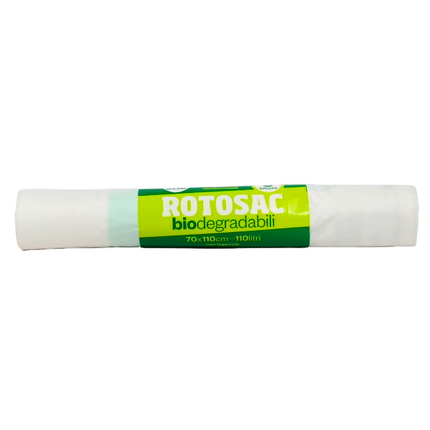 GEL SAC 5 SACCHI CONDOMINIALI BIODEGRADABILI RIFIUTI UMIDI 70x110 CM 110 LT BIANCO