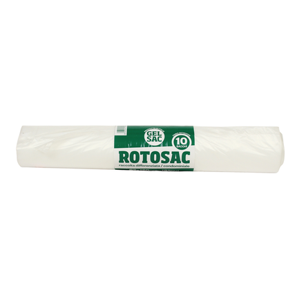 GEL SAC SACCO&SACCO 10 SACCHI IMMONDIZIA 92x120 CM 180 LT TRASPARENTE