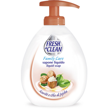 FRESH & CLEAN SAPONE LIQUIDO KARITE' e OLIO DI JOJOBA CON EROGATORE 300 ML