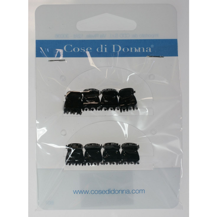 COSE DI DONNA PINZA PICCOLA NERA PER CAPELLI 8 PEZZI