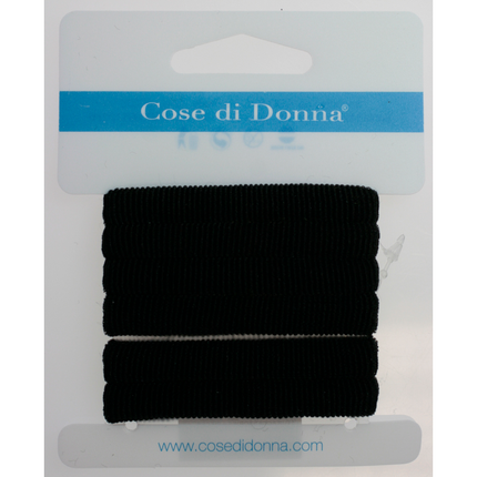 COSE DI DONNA ELASTICO SPUGNA NERO PER CAPELLI 6 PEZZI