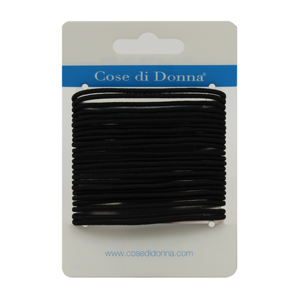 COSE DI DONNA ELASTICO NERO PER CAPELLI 24 PEZZI