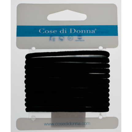 COSE DI DONNA ELASTICO NERO PER CAPELLI 12 PEZZI