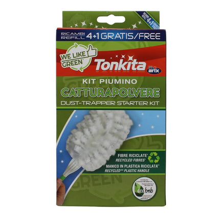 TONKITA KIT PIUMINO CATTURAPOLVERE MANICO + 5 RICAMBI