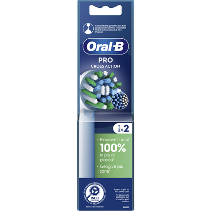 ORAL B PRO CROSS ACTION RICAMBIO 2 PEZZI per SPAZZOLINO ELETTRICO