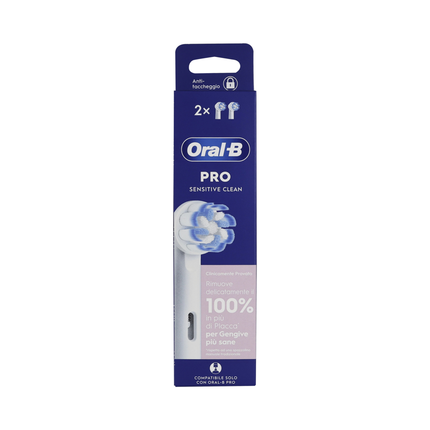 ORAL B PRO SENSITIVE CLEAN RICAMBIO 2 PEZZI per SPAZZOLINO ELETTRICO