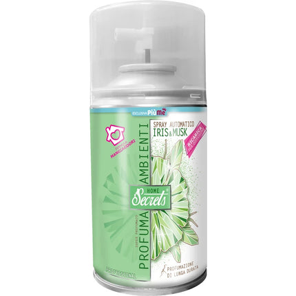 SECRETS HOME PROFUMA AMBIENTI SPRAY AUTOMATICO RICARICA PER DIFFUSORE 250 ML IRIS&MUSK