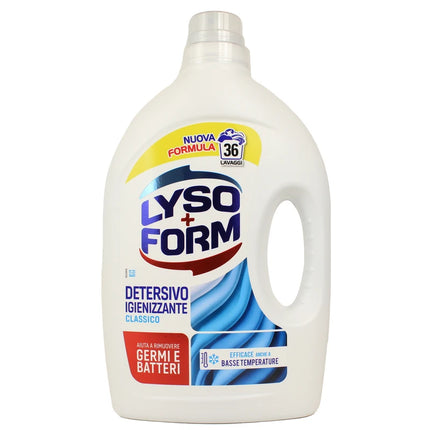 LYSOFORM DETERSIVO LAVATRICE IGIENIZZANTE BUCATO 36 LAVAGGI CLASSICO 1620 ML