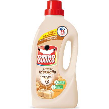 OMINO BIANCO DETERSIVO LIQUIDO MARSIGLIA BUCATO LAVATRICE 35 LAVAGGI 1400 ML