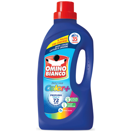OMINO BIANCO DETERSIVO LIQUIDO COLOR+ BUCATO LAVATRICE 35 LAVAGGI 1400 ML