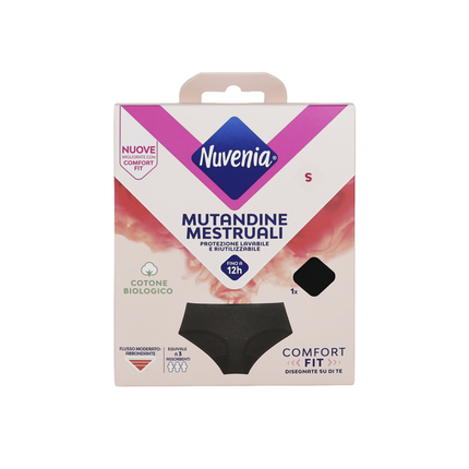 NUVENIA INTIMA WEAR MUTANDINE MESTRUALI BLACK TAGLIA S