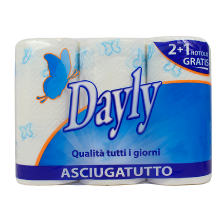 DAYLY ASCIUGATUTTO 2+1 ROTOLI 2 VELI 70 STRAPPI