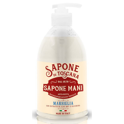SAPONE DI TOSCANA SAPONE LIQUIDO MANI MARSIGLIA CON ESTRATTI DI ALOE BIO E GLICERINA 500 ML