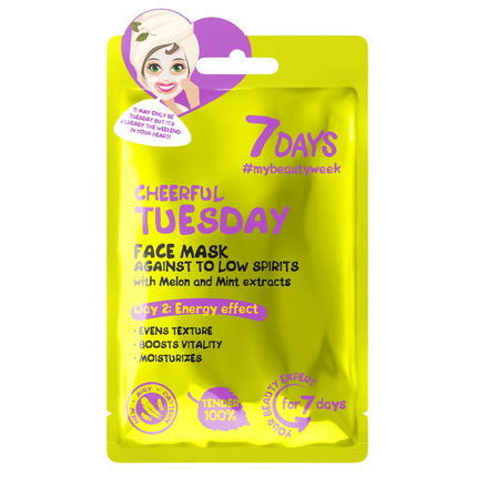 7 DAYS MASCHERA VISO IN TESSUTO CHEERFUL TUESDAY 28 GR.