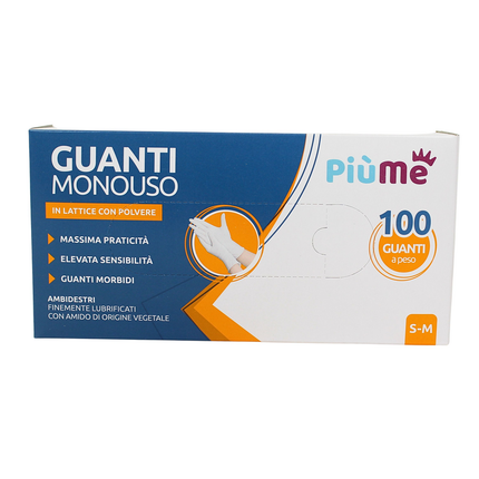 PIUME GUANTI IN LATTICE USA & GETTA 100 PEZZI MISURA S/M
