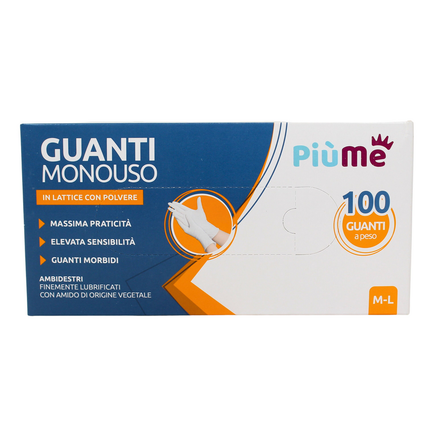PIUME GUANTI IN LATTICE USA & GETTA 100 PEZZI MISURA M/L