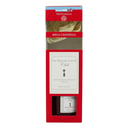 PROFUMALIA DIFFUSORE LIQUIDO CON STELO DI ROSA PER AMBIENTI FRAGRANZA MELA e CANNELLA 250 ML