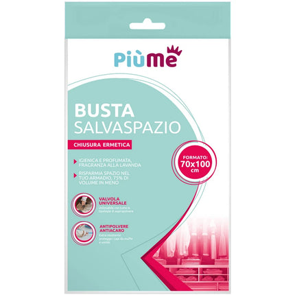 PIUME BUSTA SALVASPAZIO CHIUSURA ERMETICA 70x100 CM