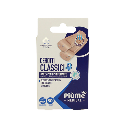 PIUME CEROTTI COLOR PELLE GARZA DISINFETTANTE 30 PEZZI 2 FORMATI