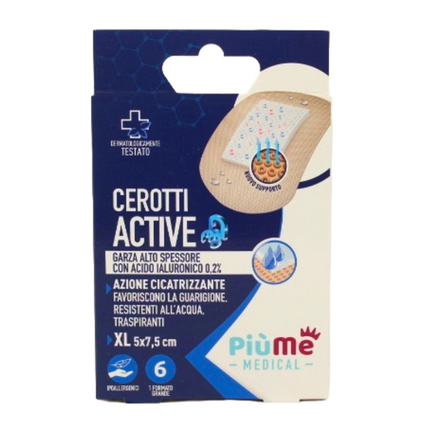 PIUME CEROTTI PER CICATRICI XL 7,5x5 GARZA ALTO SPESSORE 6 PEZZI