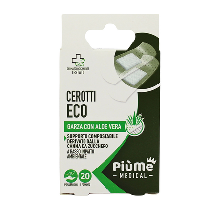 PIUME CEROTTI TRASPARENTI 7x2 GARZA ALOE 20 PEZZI