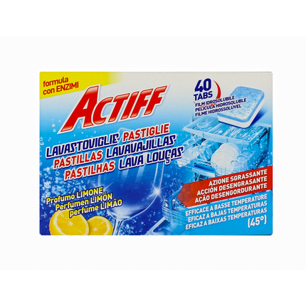 ACTIFF LAVASTOVIGLIE PASTIGLIE 40 TABS PROFUMO LIMONE