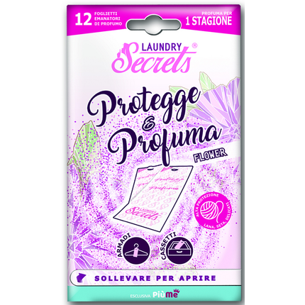 SECRETS LAUNDRY 12 FOGIETT EMANATORI PROFUMO FLOWER PROTEGGE & PROFUMA ARMADI e CASSETTI