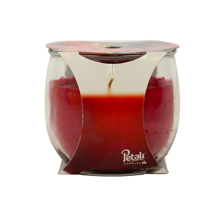 PETALI CANDELA PROFUMA AMBIENTE 30H FRAGRANZA FRUTTI ROSSI 120 GRAMMI VASETTO IN VETRO