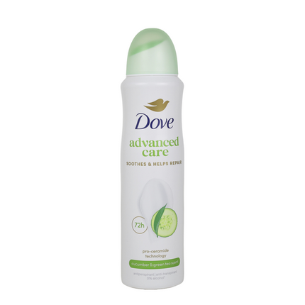 DOVE DEODORANTE SPRAY GO FRESH CUCUMBER & GREEN TEA ADVANCED CARE 150 ML