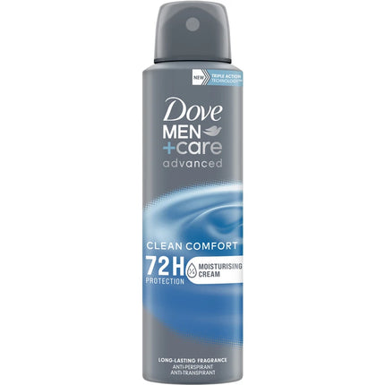 DOVE MEN CARE DEODORANTE 72H SPRAY CLEAN COMFORT ADVANCED CARE 150 ML
