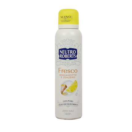 NEUTRO ROBERTS DEODORANTE FRESCO BERGAMOTTO E ZENZERO SPRAY 150 ML