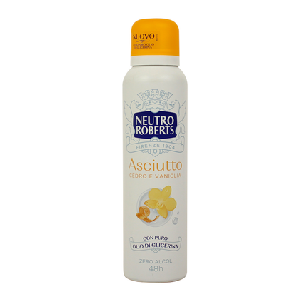 NEUTRO ROBERTS DEODORANTE ASCIUTTO CEDRO e VANIGLIA SPRAY 150 ML