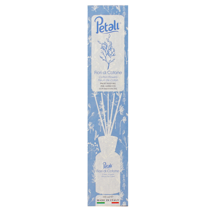 PETALI PROFUMATORE PER AMBIENTI DIFFUSORE CON BASTONCINI FRAGRANZA FIORI DI COTONE 100 ML