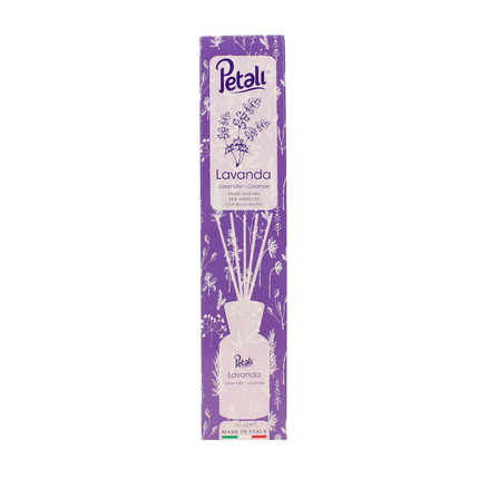 PETALI PROFUMATORE PER AMBIENTI DIFFUSORE CON BASTONCINI FRAGRANZA LAVANDA 100 ML