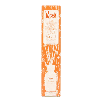 PETALI PROFUMATORE PER AMBIENTI DIFFUSORE CON BASTONCINI FRAGRANZA AGRUMI 100 ML