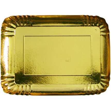 BIBO 2 MAXI VASSOI RETTANGOLARI 38x29 CM GOLD METALIZZATO