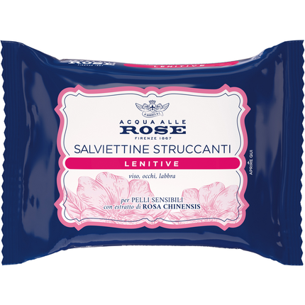ACQUA ALLE ROSE 20 SALVIETTE STRUCCANTI LENITIVE PELLI SENSIBILI CON ESTRATTO DI ROSA DI CHINENSIS