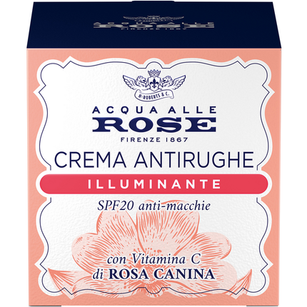 ACQUA ALLE ROSE CREMA ANTIRUGHE ILLUMINANTE SPF20 ANTI MACCHIE CON VITAMINA C DI ROSA CANINA 50 ML