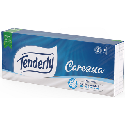 TENDERLY FAZZOLETTI CAREZZA 10 PACCHETTI DA 10 FAZZOLETTI 3 VELI