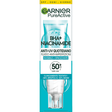 GARNIER PURE ACTIVE ANTI UV QUOTIDIANO NIACINAMIDE FLUIDO ANTI IMPERFEZIONI 40 ML